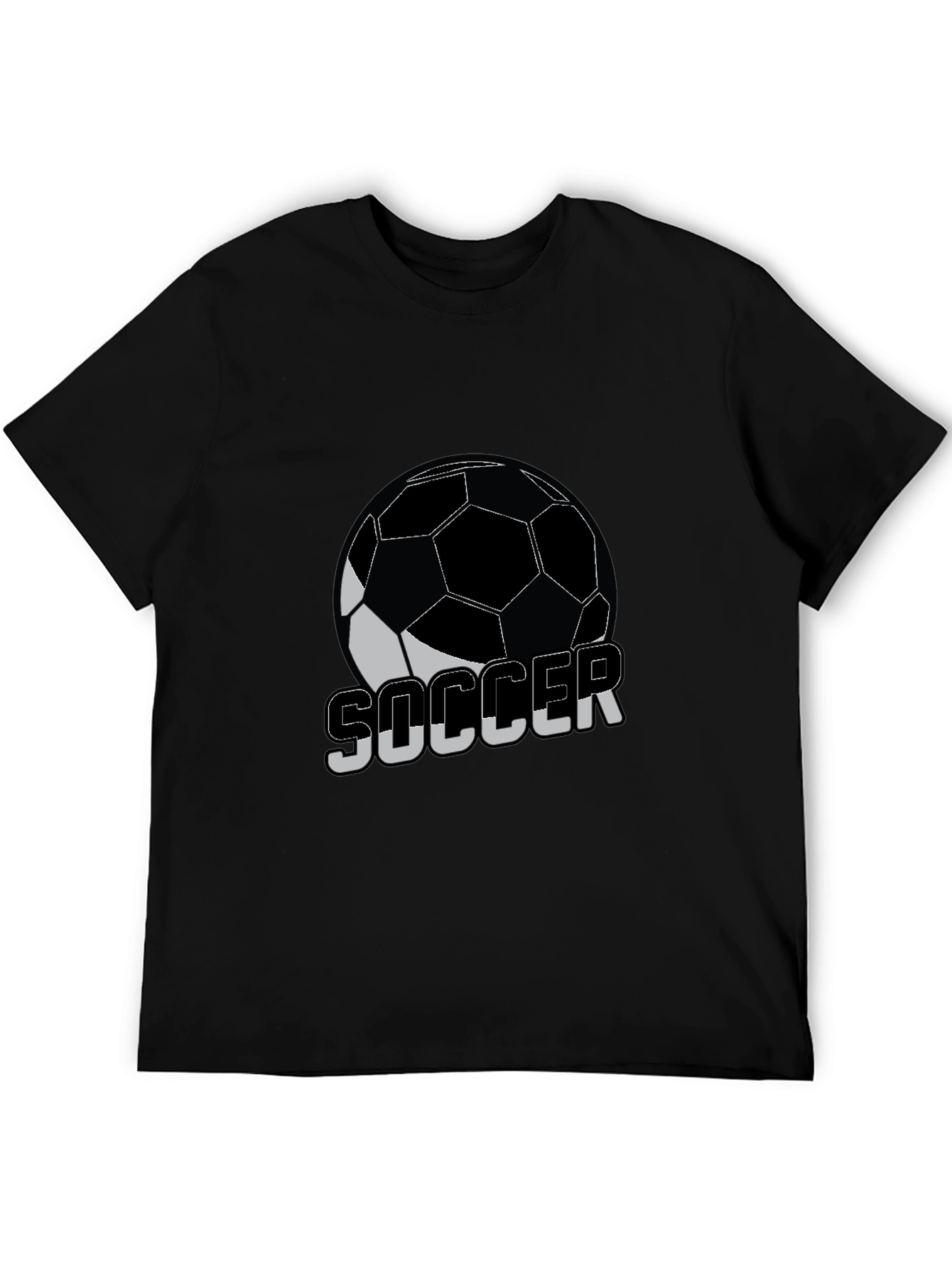 Soccer Ball Graphic T-Shirt - Black