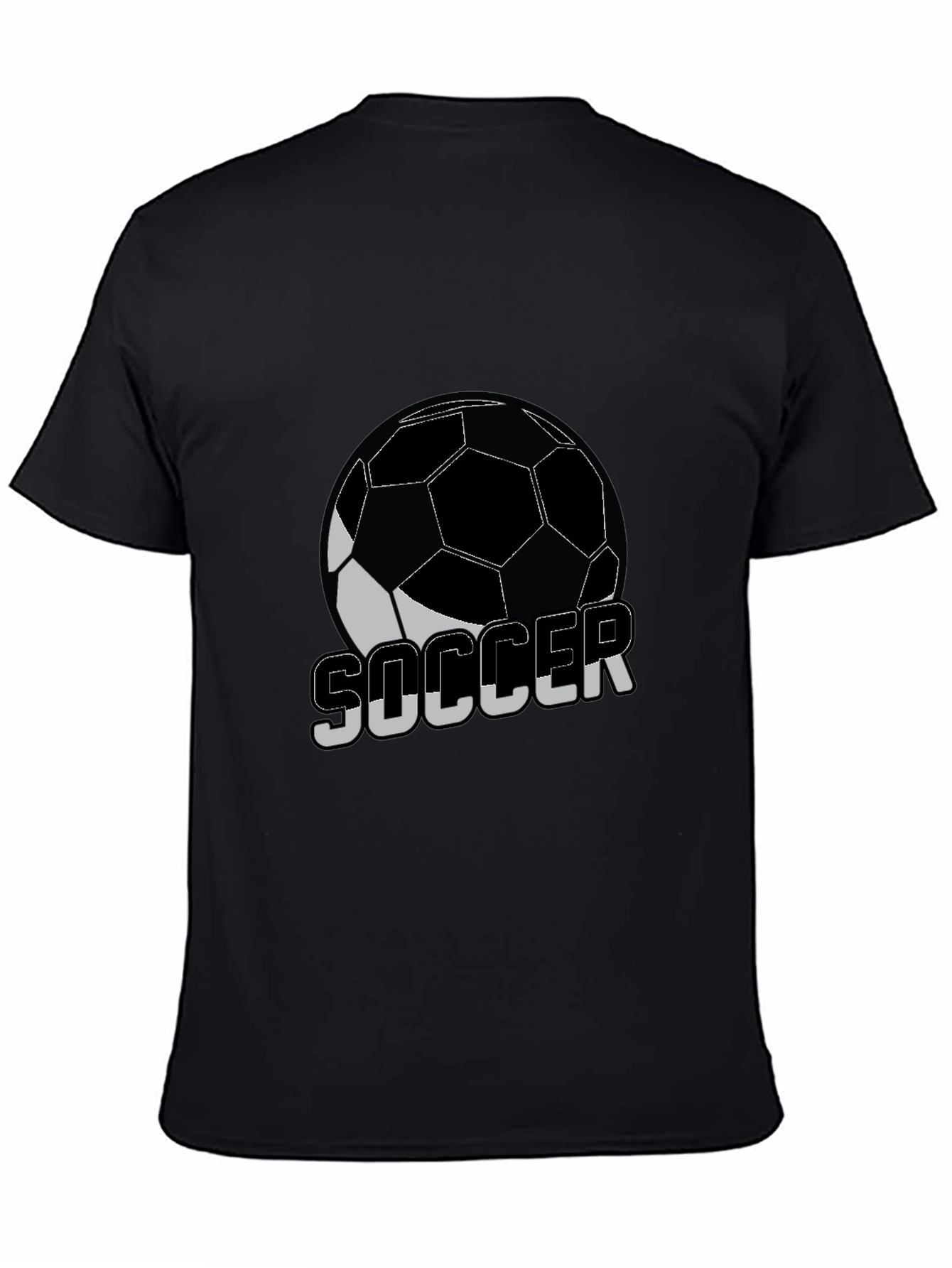 Soccer Ball Graphic T-Shirt - Black