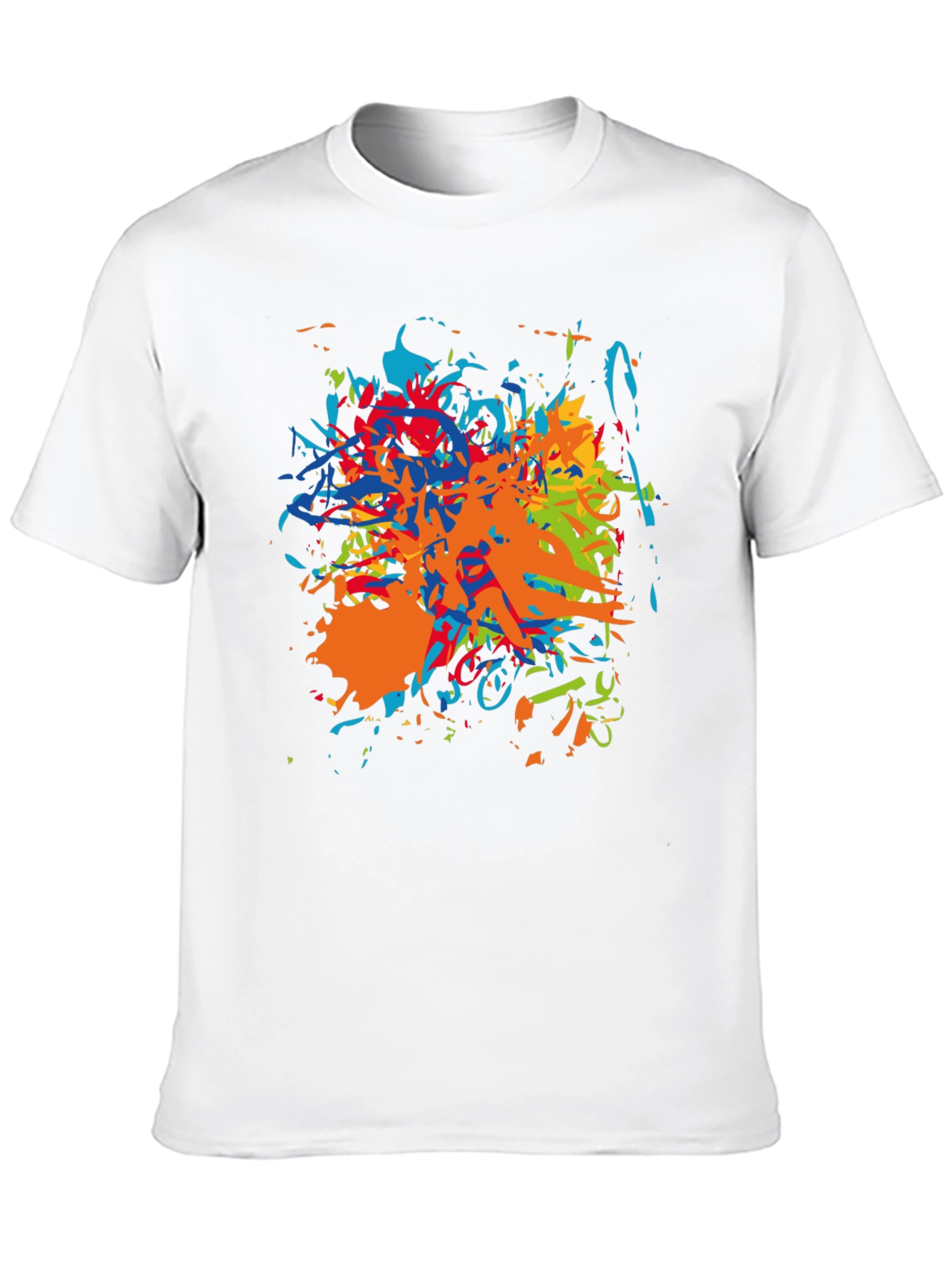 Abstract Paint Splatter Black T-Shirt