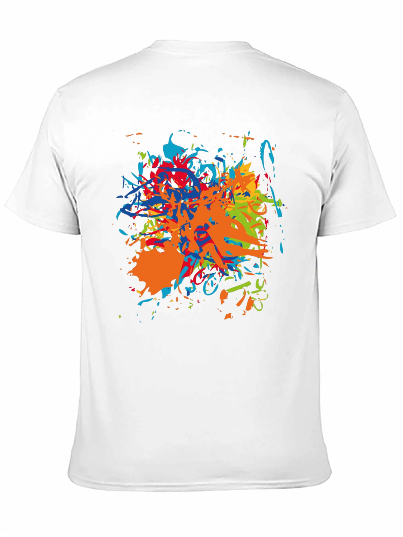 Abstract Paint Splatter Black T-Shirt