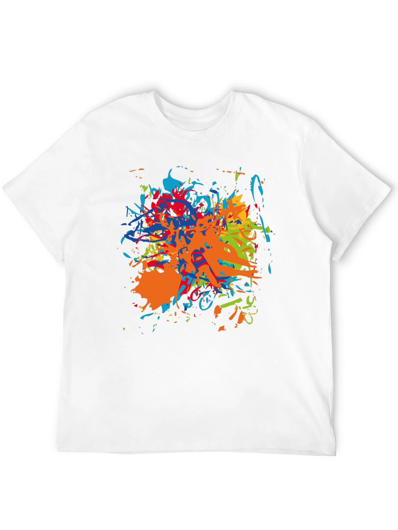 Abstract Paint Splatter Black T-Shirt