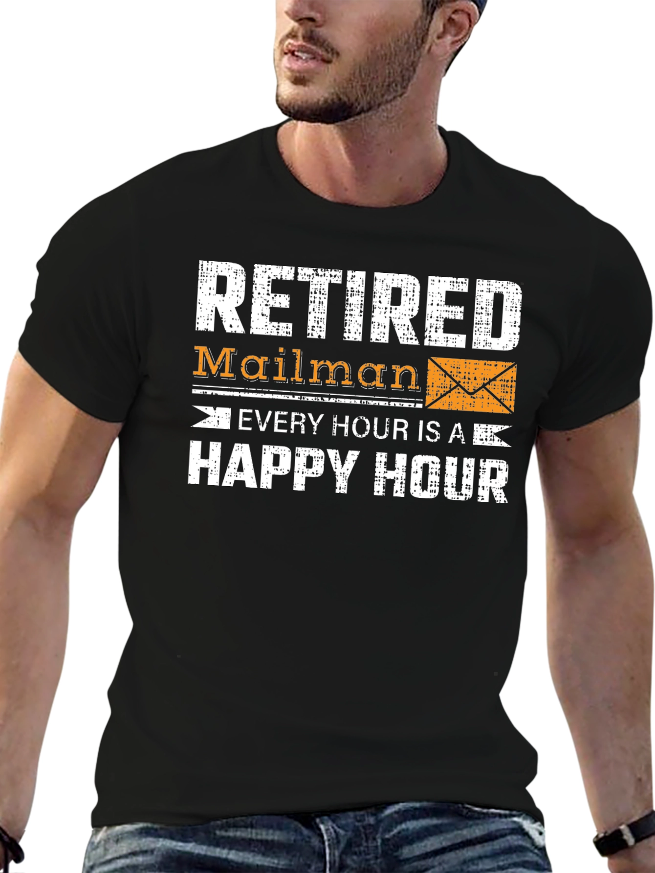 Retired Mailman Happy Hour Graphic Tee