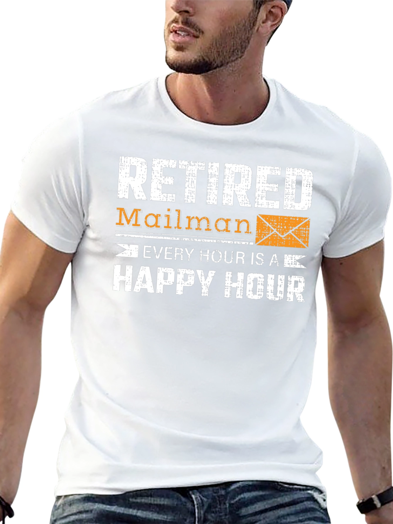 Retired Mailman Happy Hour Graphic Tee