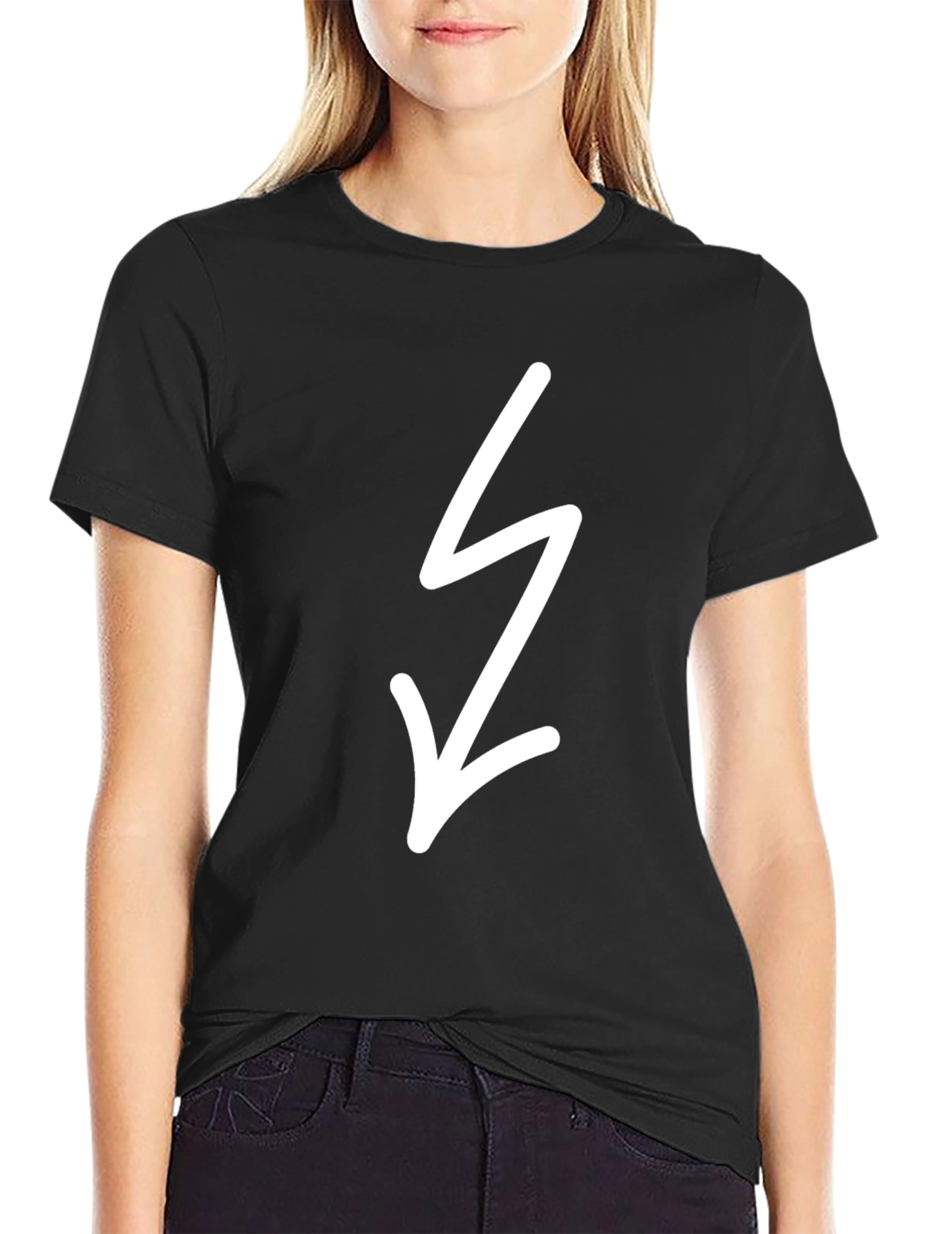 Black Tee with Lightning Bolt