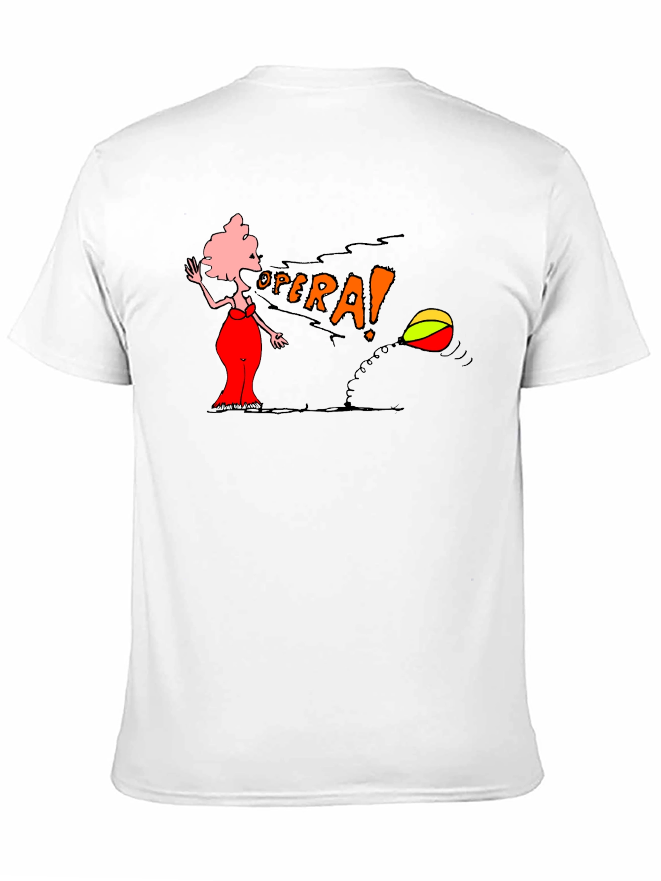 Opera Cartoon Graphic Tee - Black
