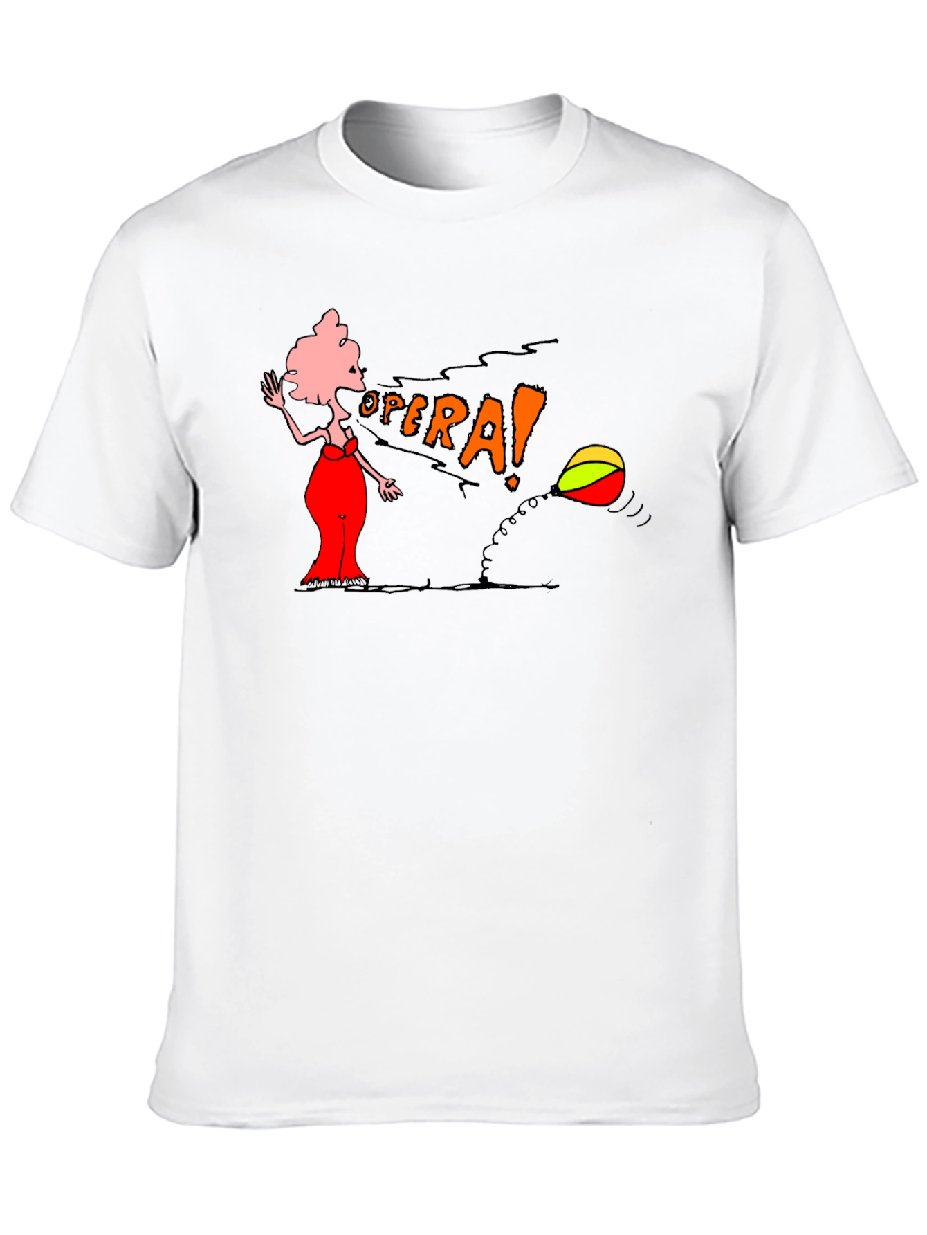 Opera Cartoon Graphic Tee - Black