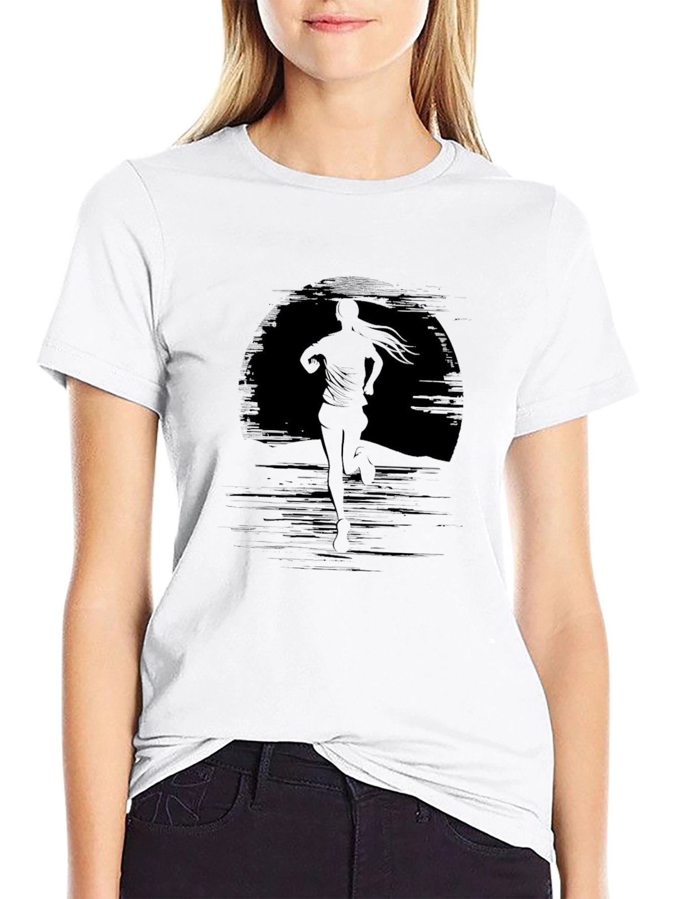 Silhouette Runner Black T-Shirt