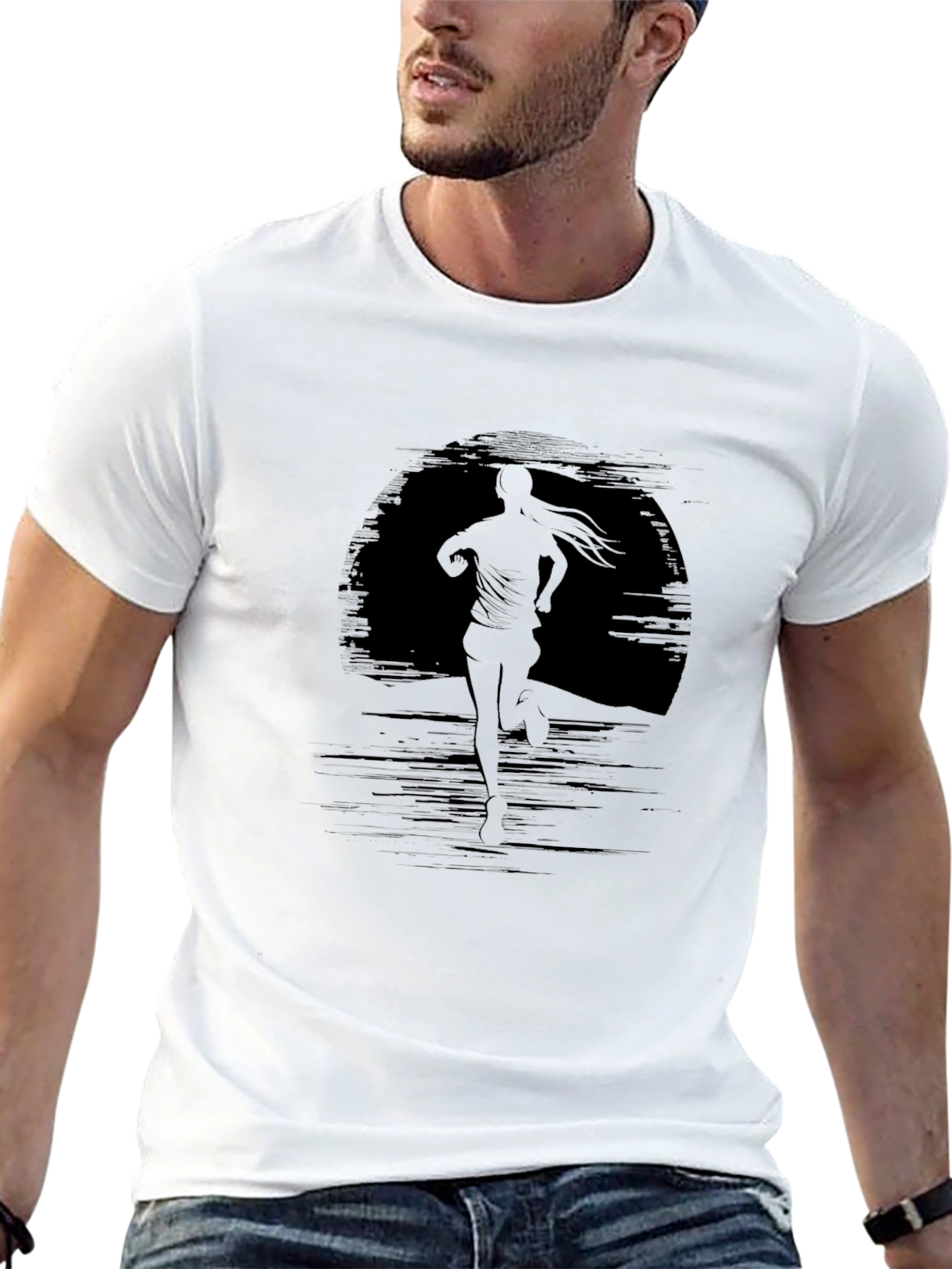 Silhouette Runner Black T-Shirt