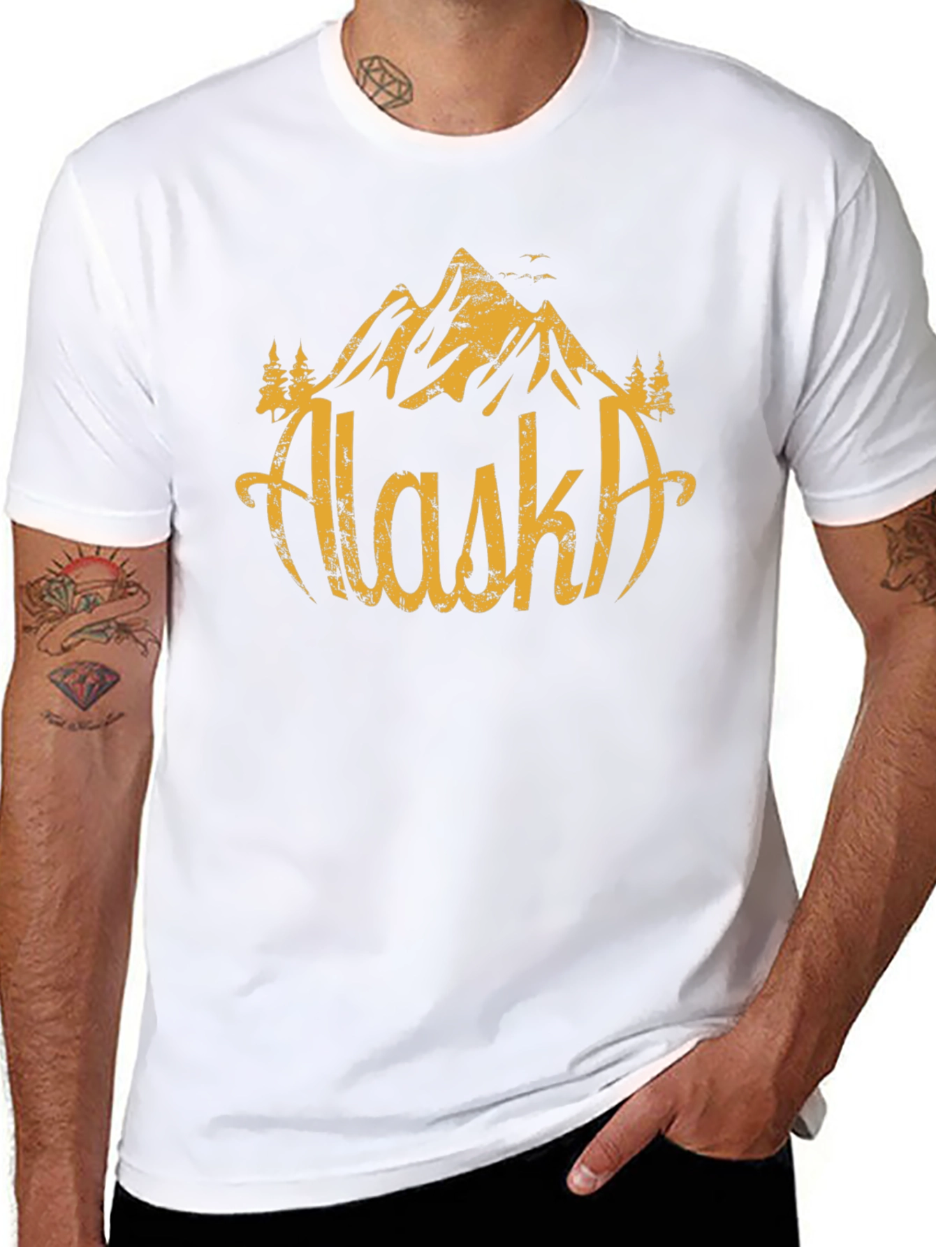 Alaska Mountain Graphic T-Shirt - Mens