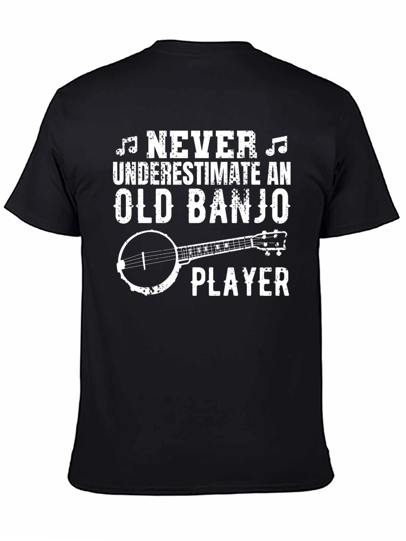 Old Banjo Player T-Shirt Musician Graphic Tee