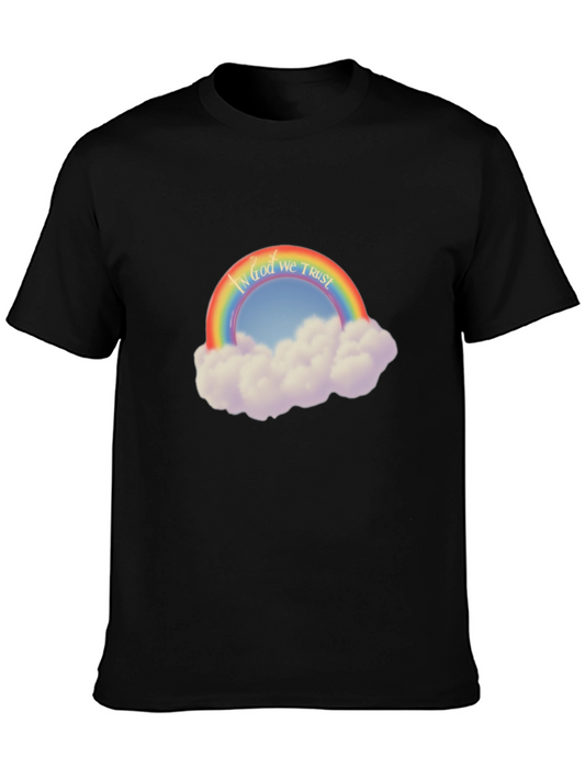 Rainbow In God We Trust Graphic T-Shirt
