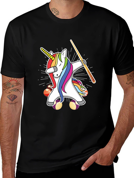 Unicorn Dabbing Billiards T-Shirt - Pool Player Tee