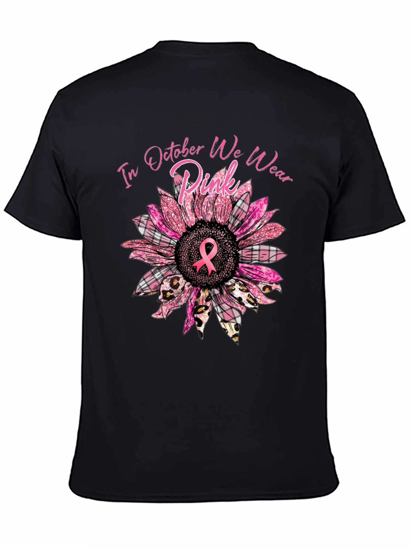 October Breast Cancer Awareness Sunflower T-Shirt