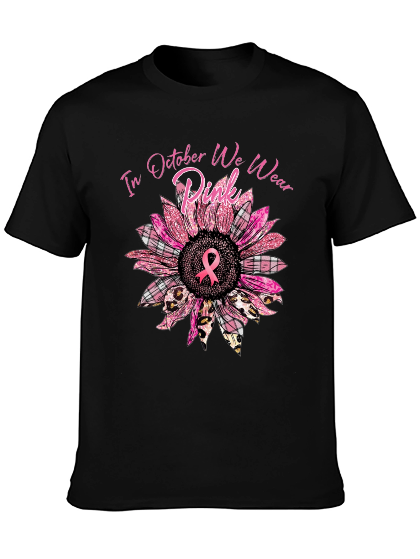 October Breast Cancer Awareness Sunflower T-Shirt