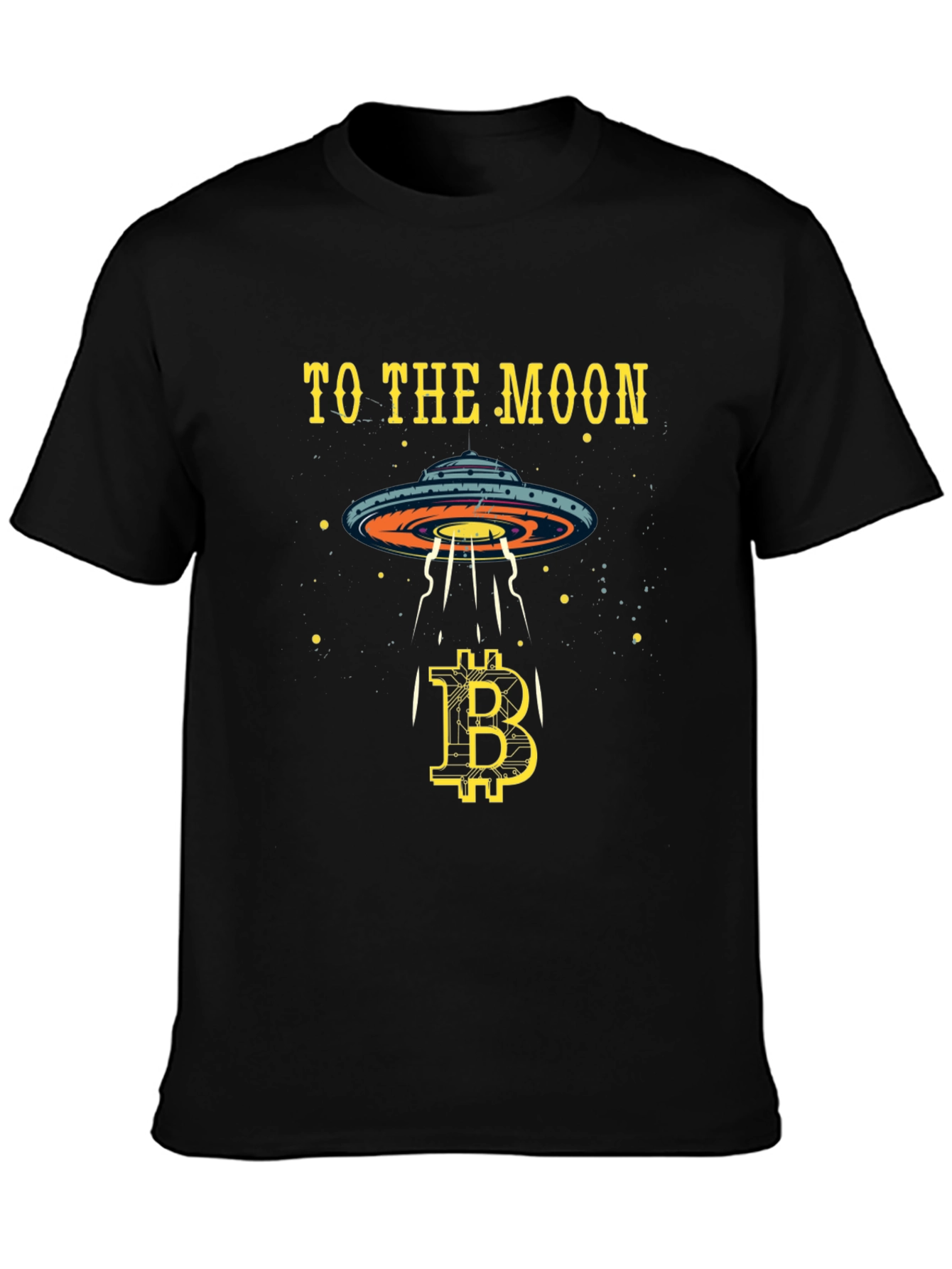 Bitcoin to the Moon T-Shirt Crypto Alien UFO