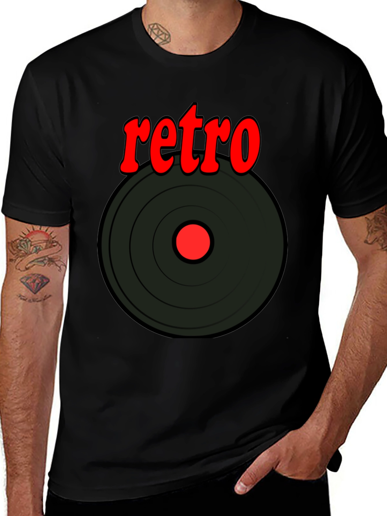 Retro Vinyl Record Graphic T-Shirt