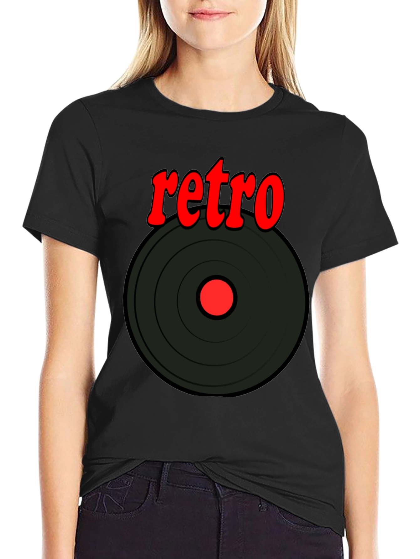 Retro Vinyl Record Graphic T-Shirt