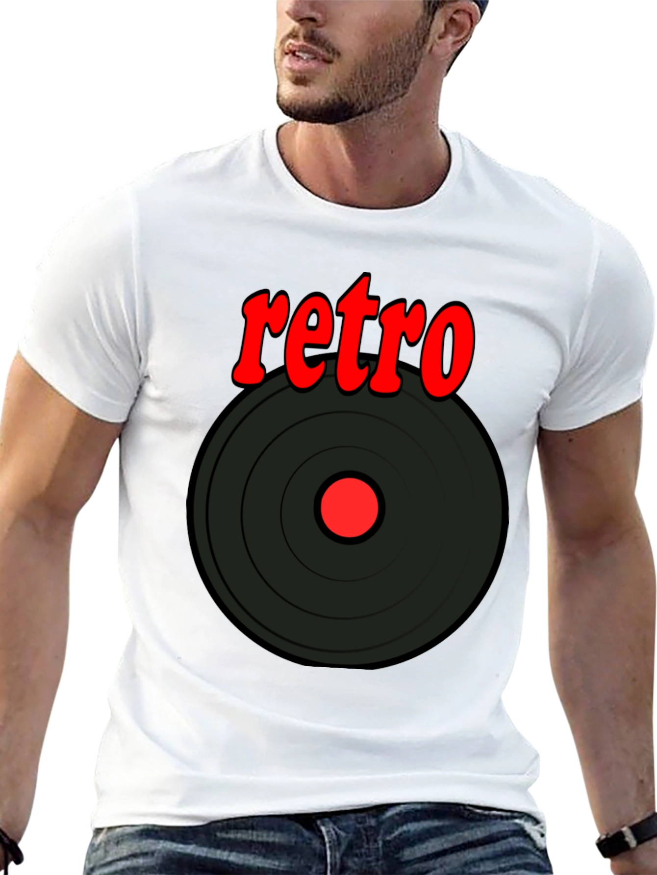 Retro Vinyl Record Graphic T-Shirt