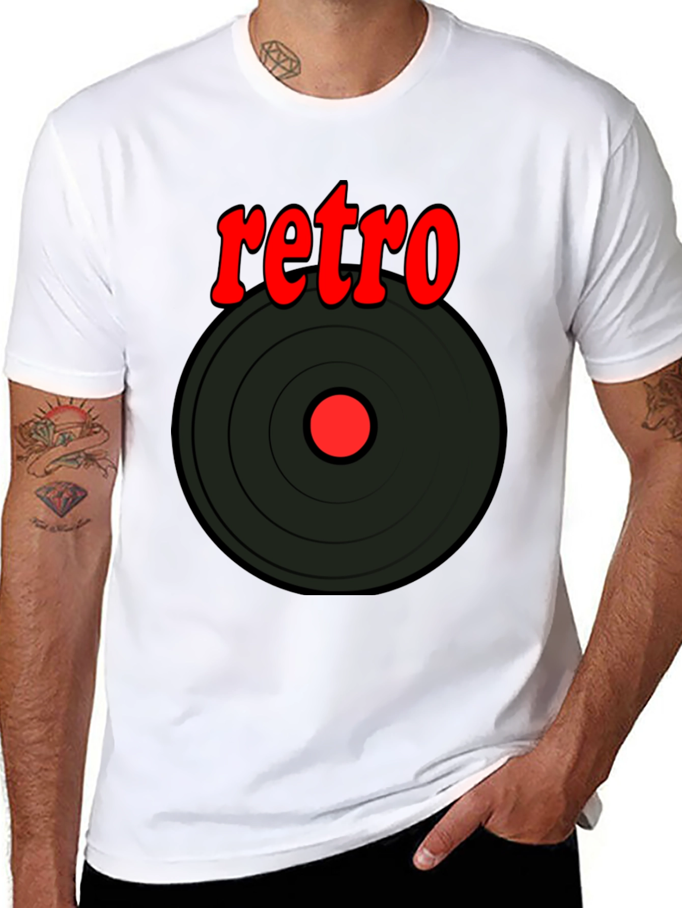 Retro Vinyl Record Graphic T-Shirt