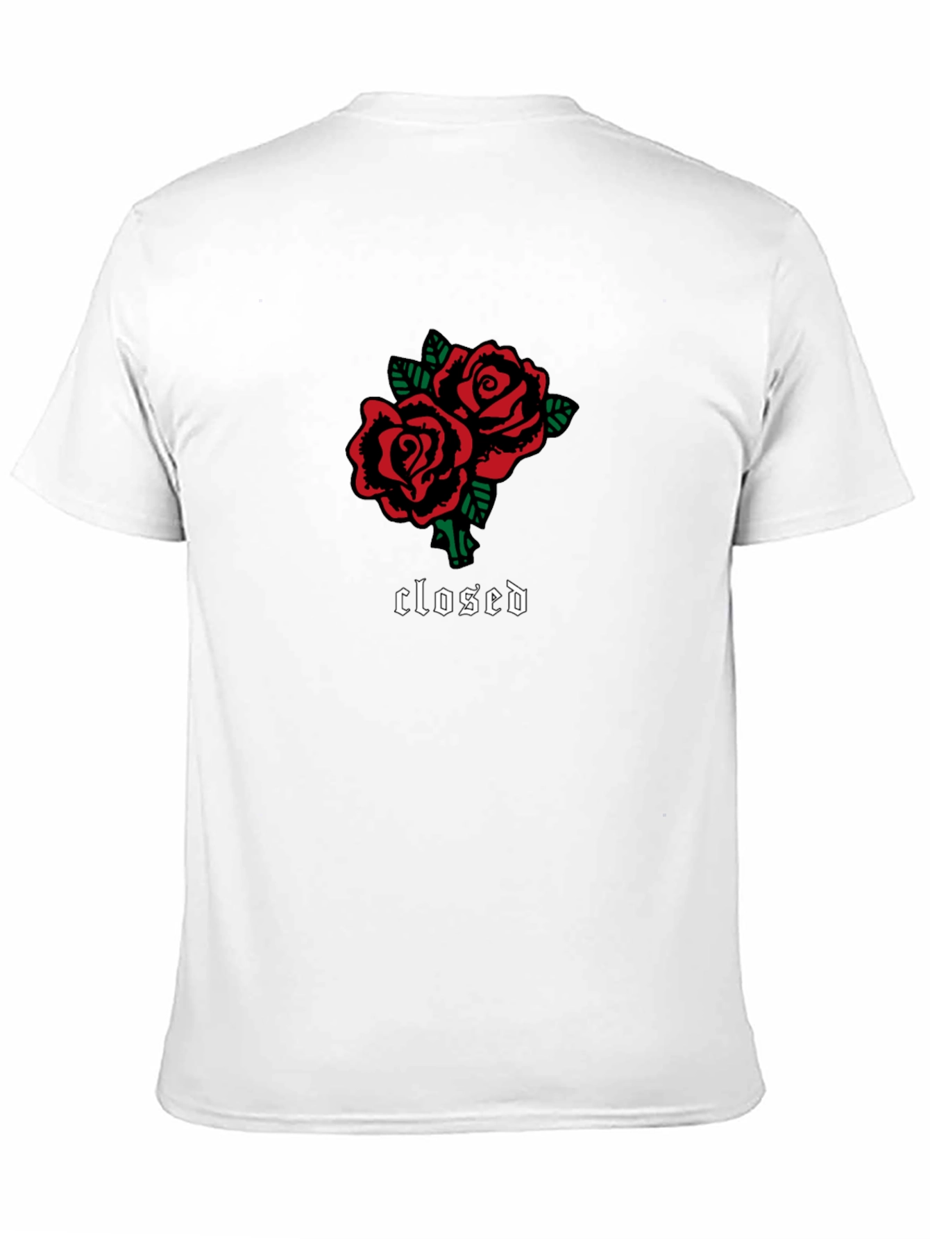 Roses Graphic Black T-Shirt - Closed Gothic Print