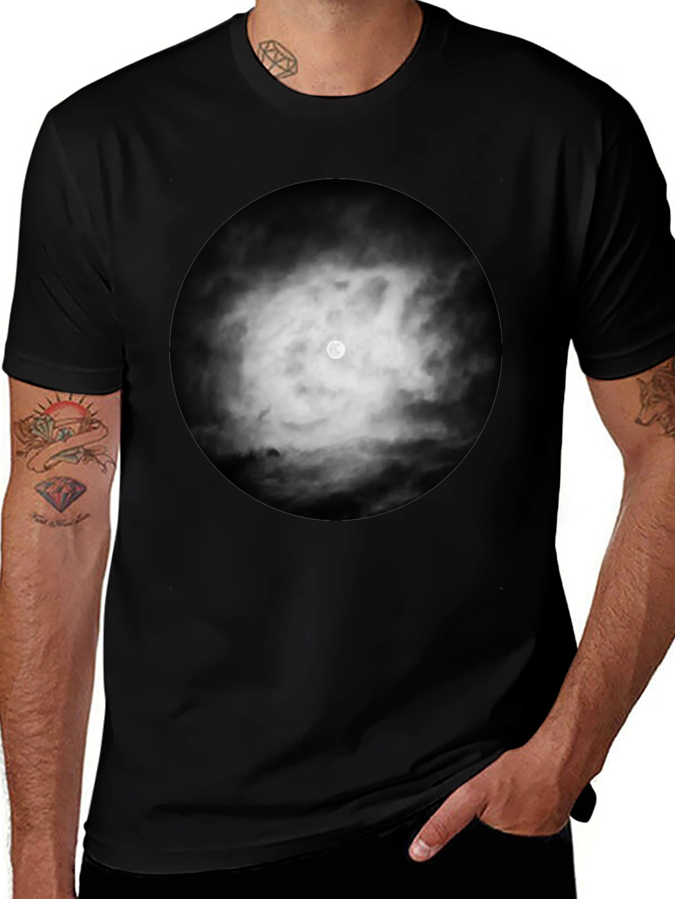 Moonlit Cloud T-Shirt - Soft Black Tee