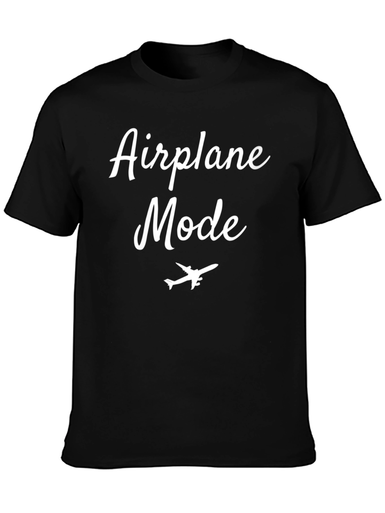 Airplane Mode Graphic Tee - Black T-Shirt