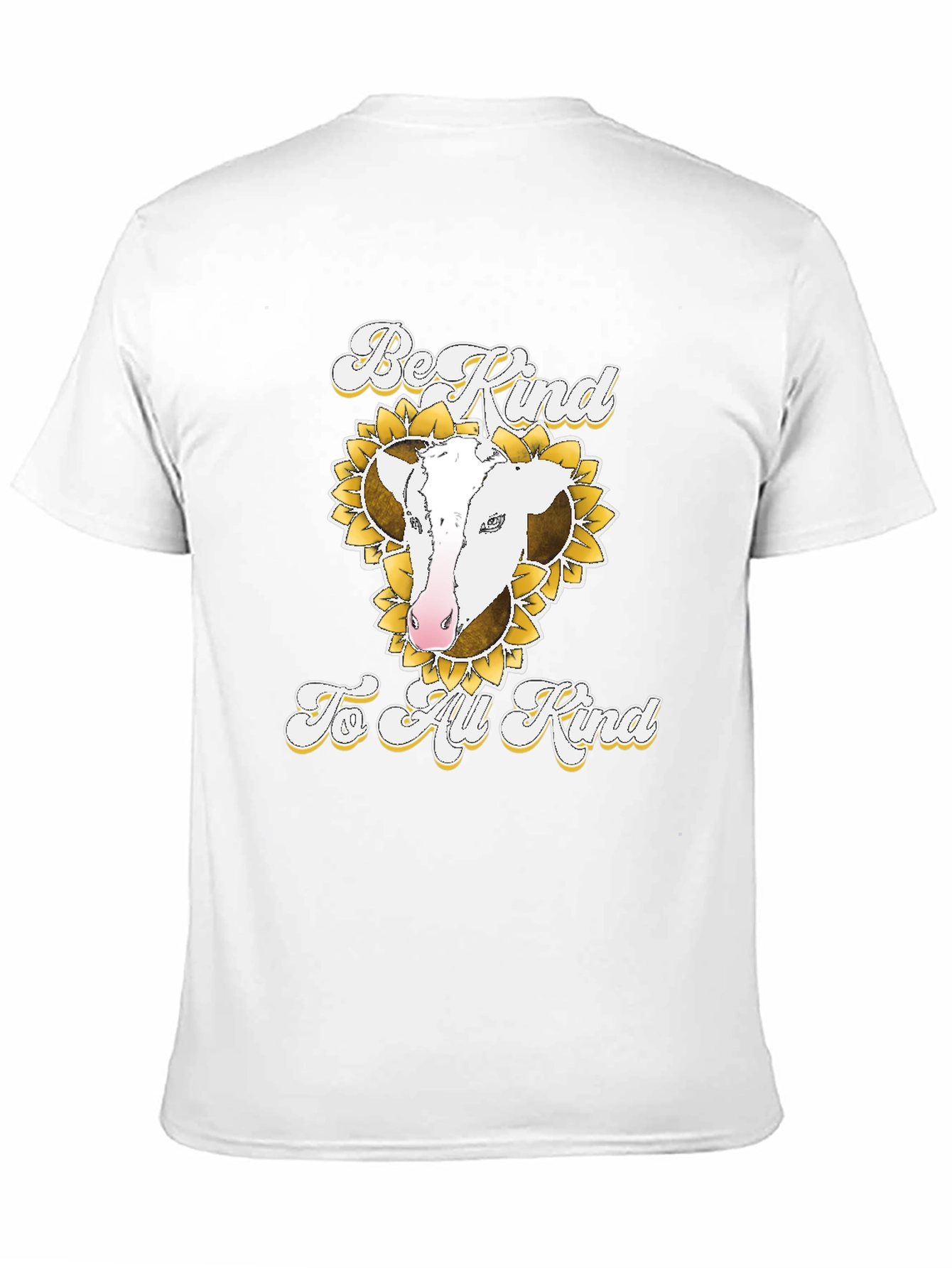 Be Kind to All Kind Cow Sunflower Graphic T-Shirt