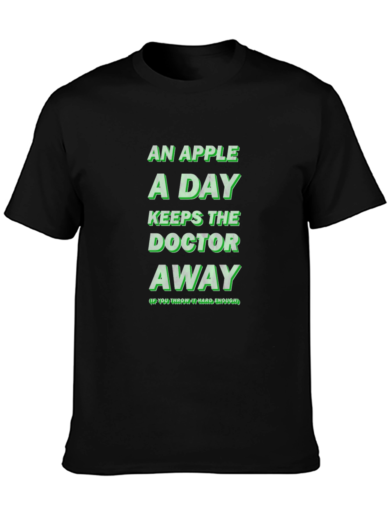An Apple A Day Funny Novelty Graphic T-Shirt