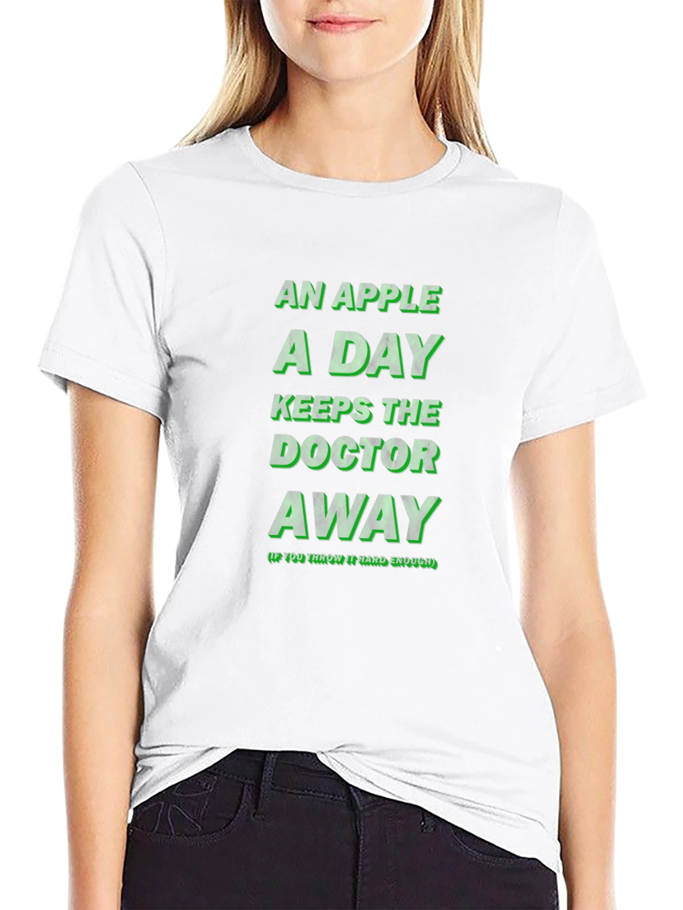 An Apple A Day Funny Novelty Graphic T-Shirt