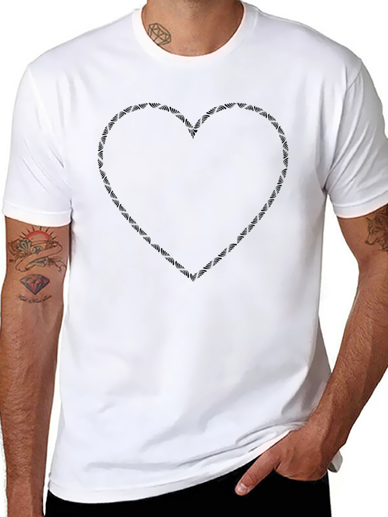 Black Heart Graphic Tee - Modern Casual Style