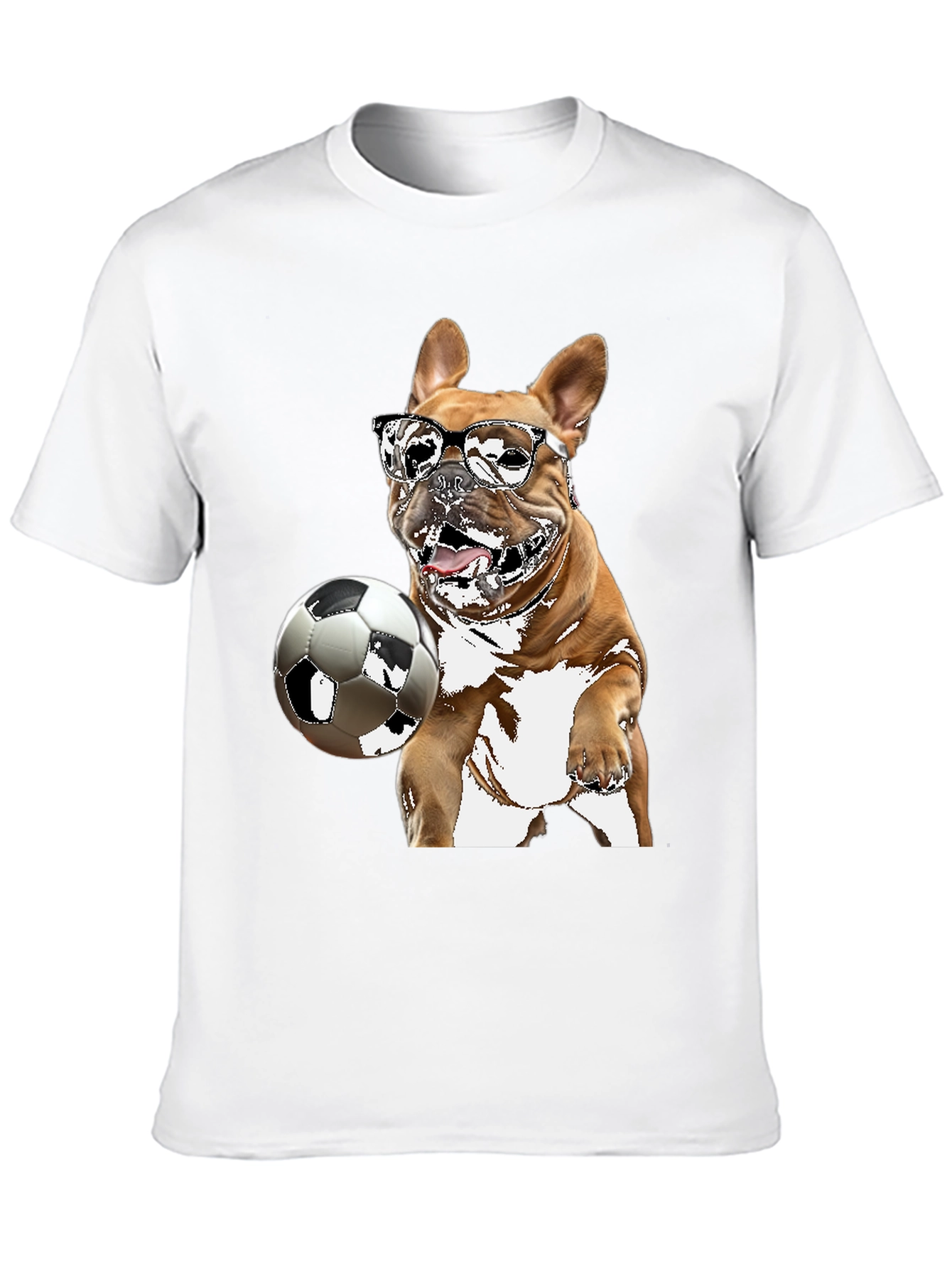Dog Soccer T-Shirt - Black Graphic Tee