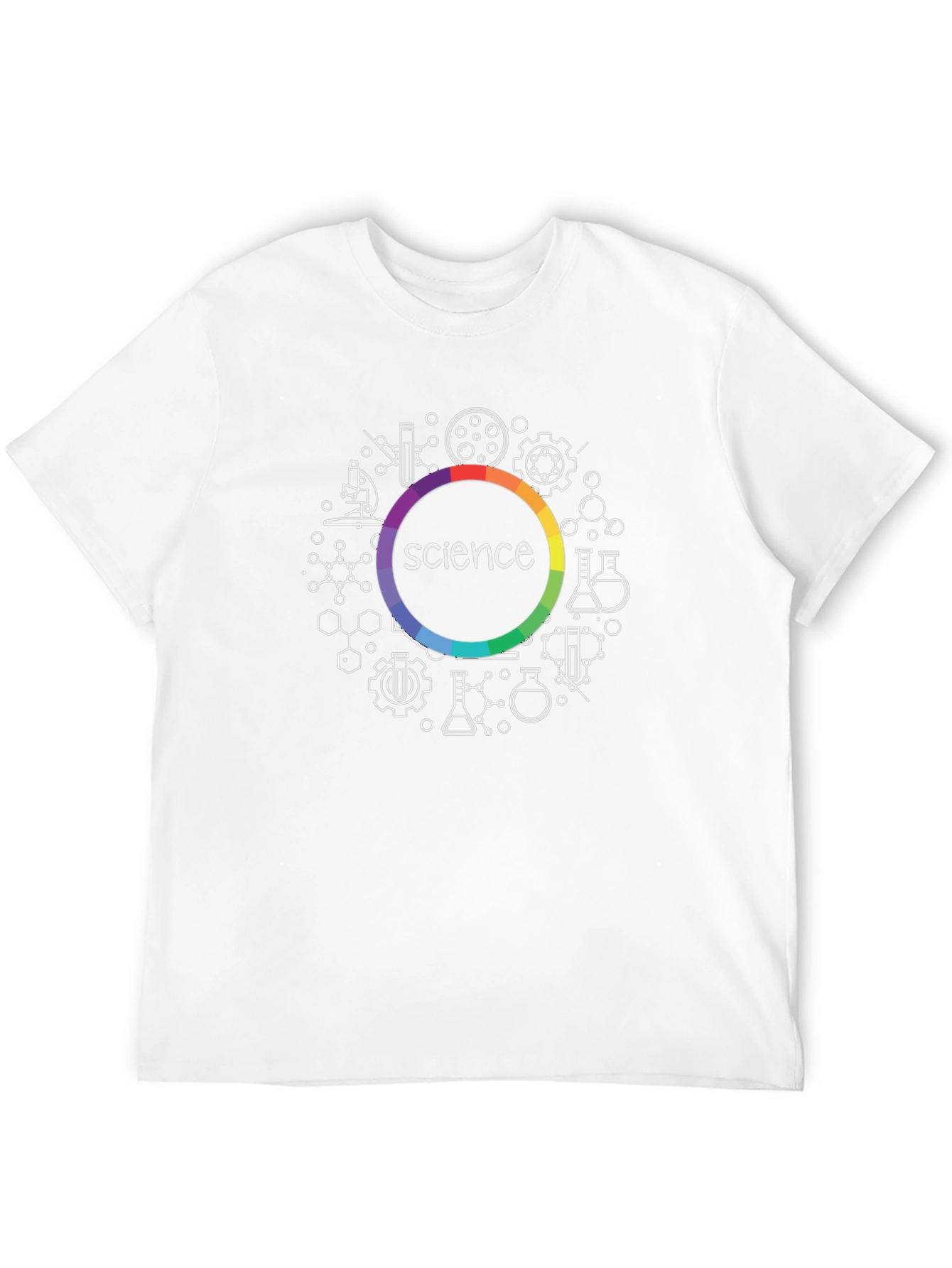 Science T-Shirt - Rainbow Circle Design