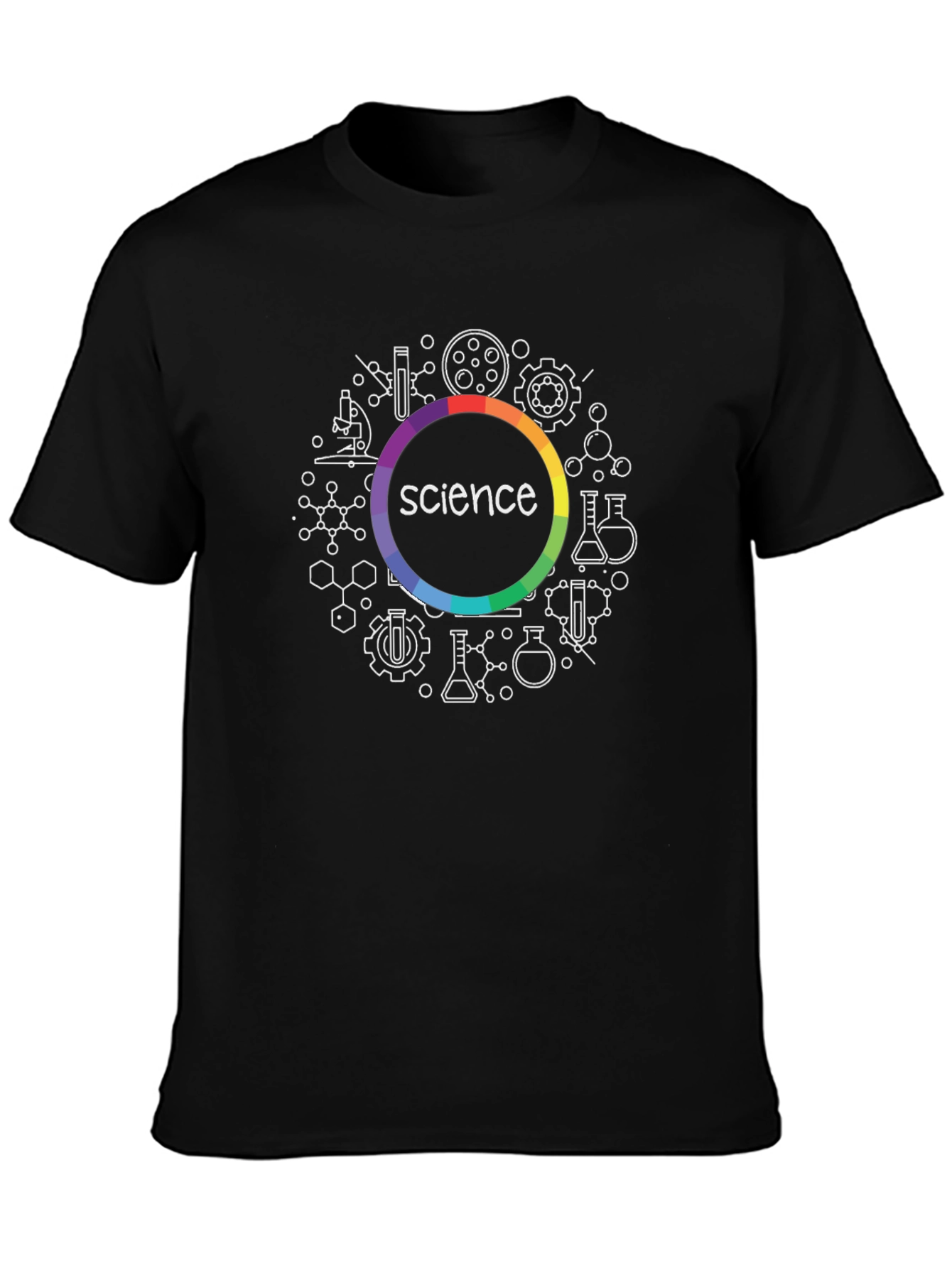 Science T-Shirt - Rainbow Circle Design