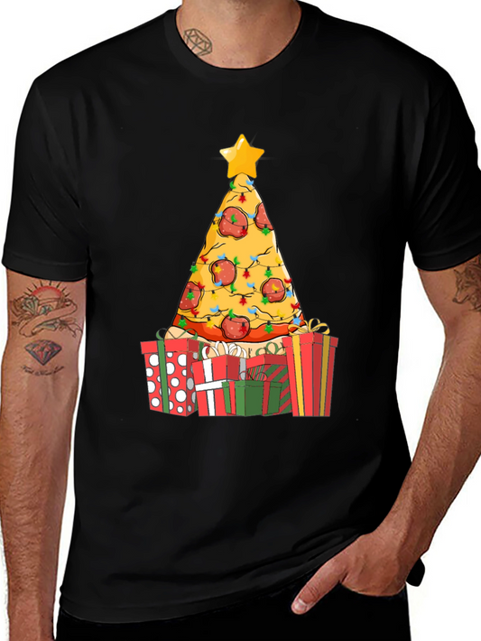 Pizza Christmas Tree Graphic Tee