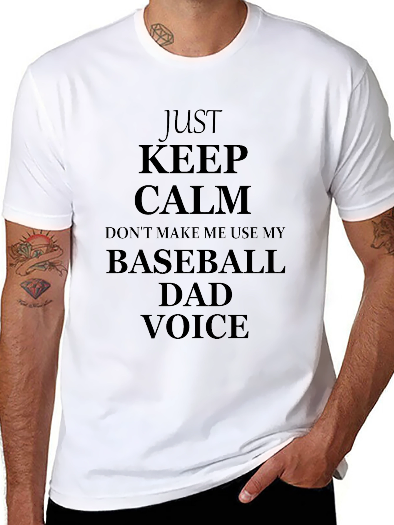 Baseball Dad Voice Graphic Tee - Humor T-Shirt