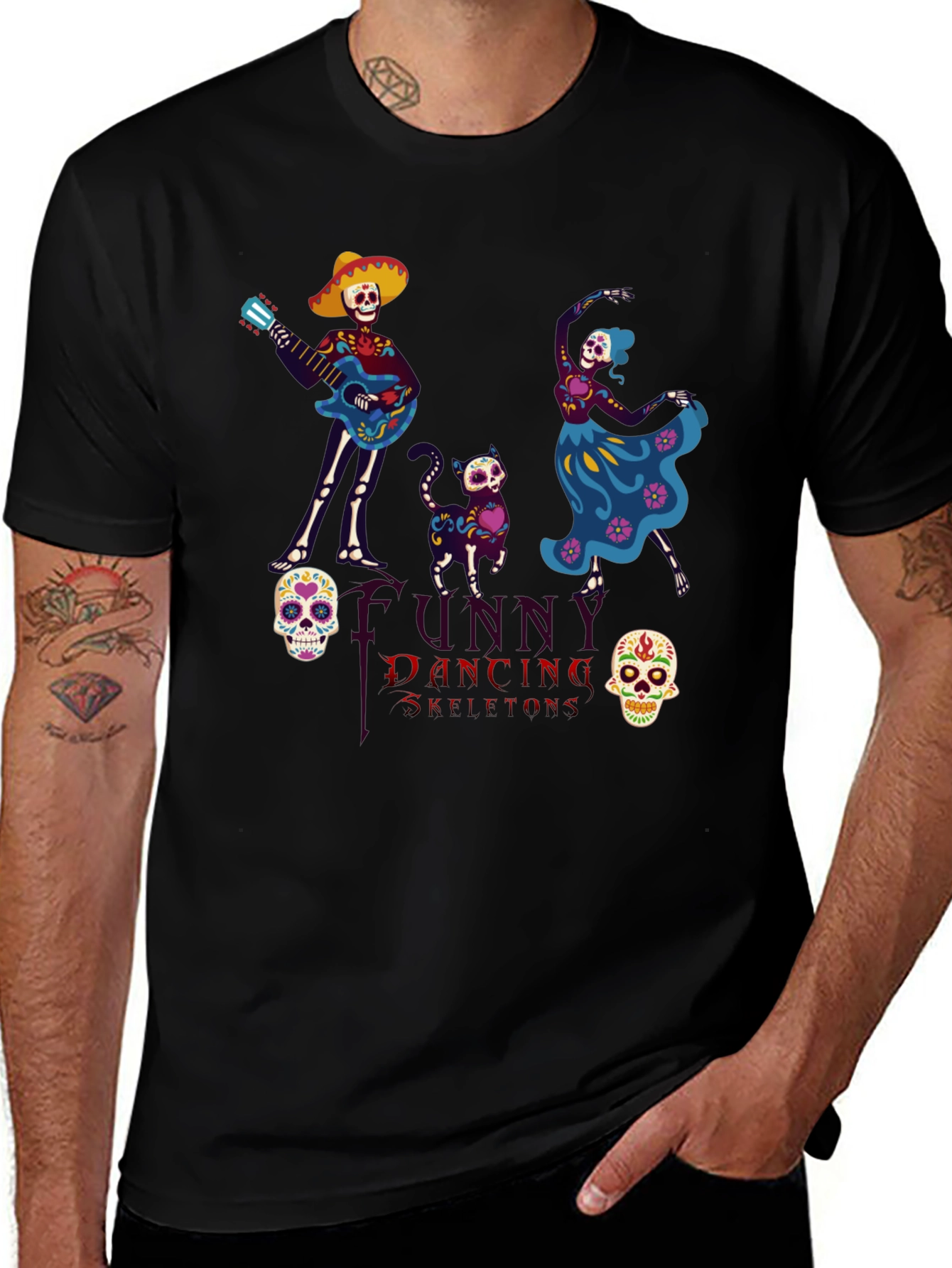 Dancing Skeleton T-Shirt - Day of the Dead