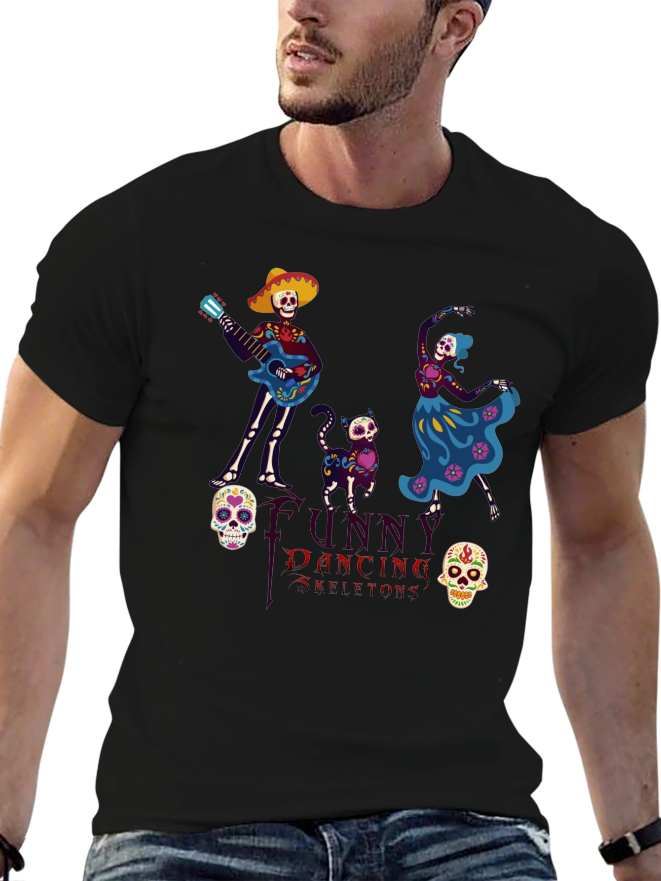 Dancing Skeleton T-Shirt - Day of the Dead