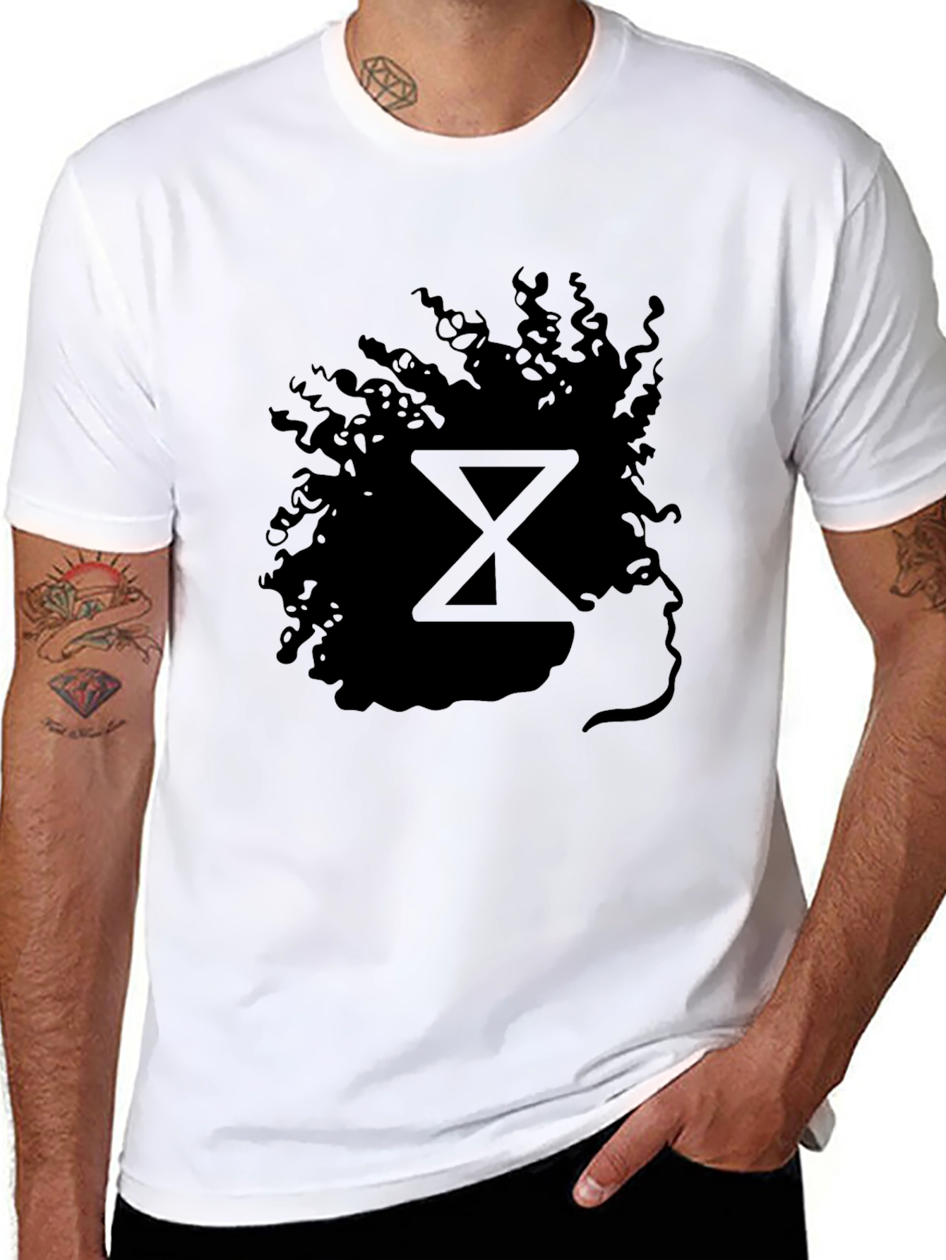 Silhouette Hourglass Tee - Stylish Graphic Print