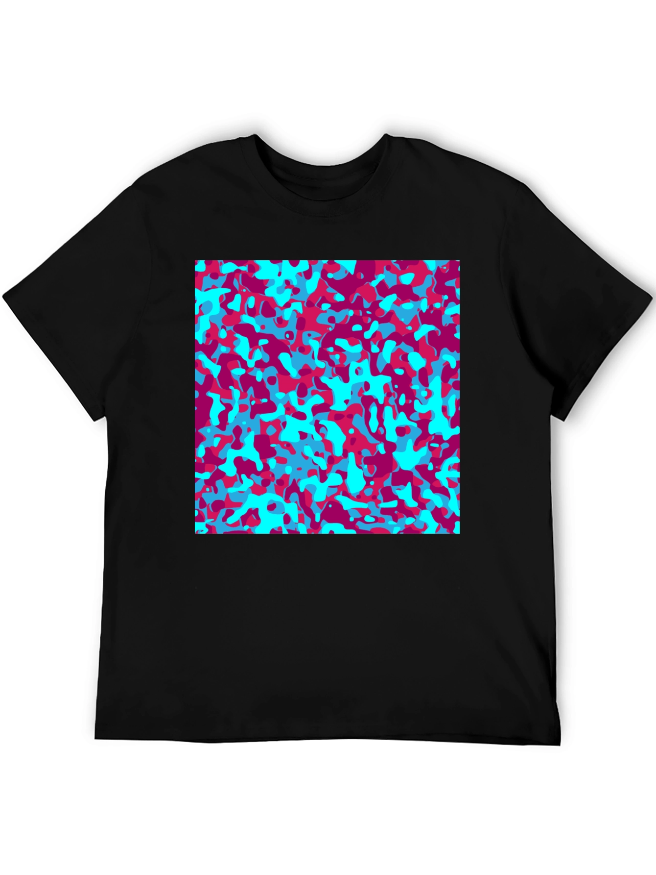 Abstract Camo Print T-Shirt - Stylish Graphic Tee