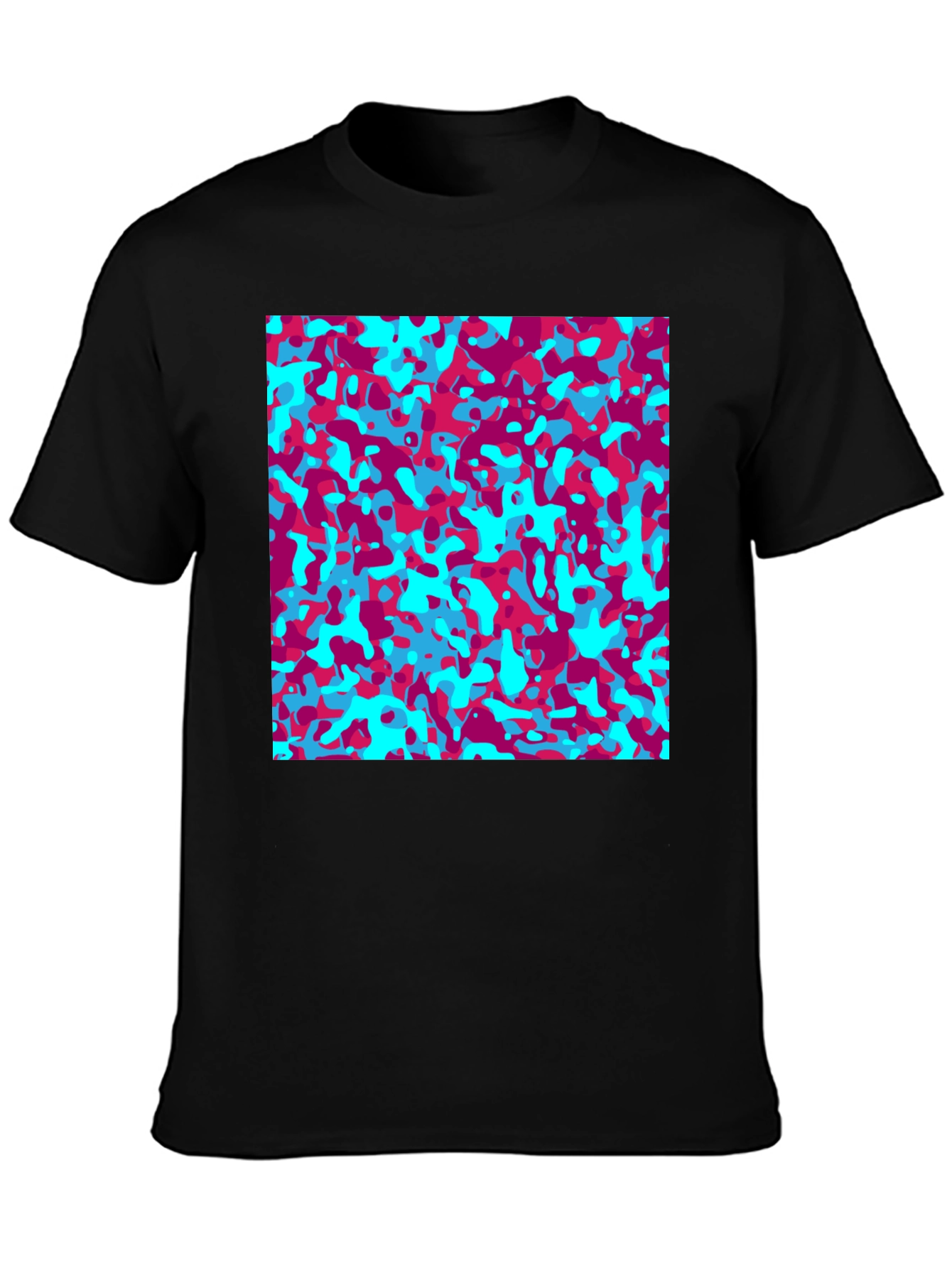 Abstract Camo Print T-Shirt - Stylish Graphic Tee