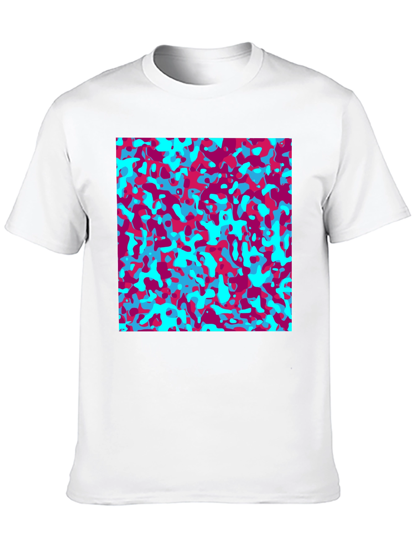 Abstract Camo Print T-Shirt - Stylish Graphic Tee