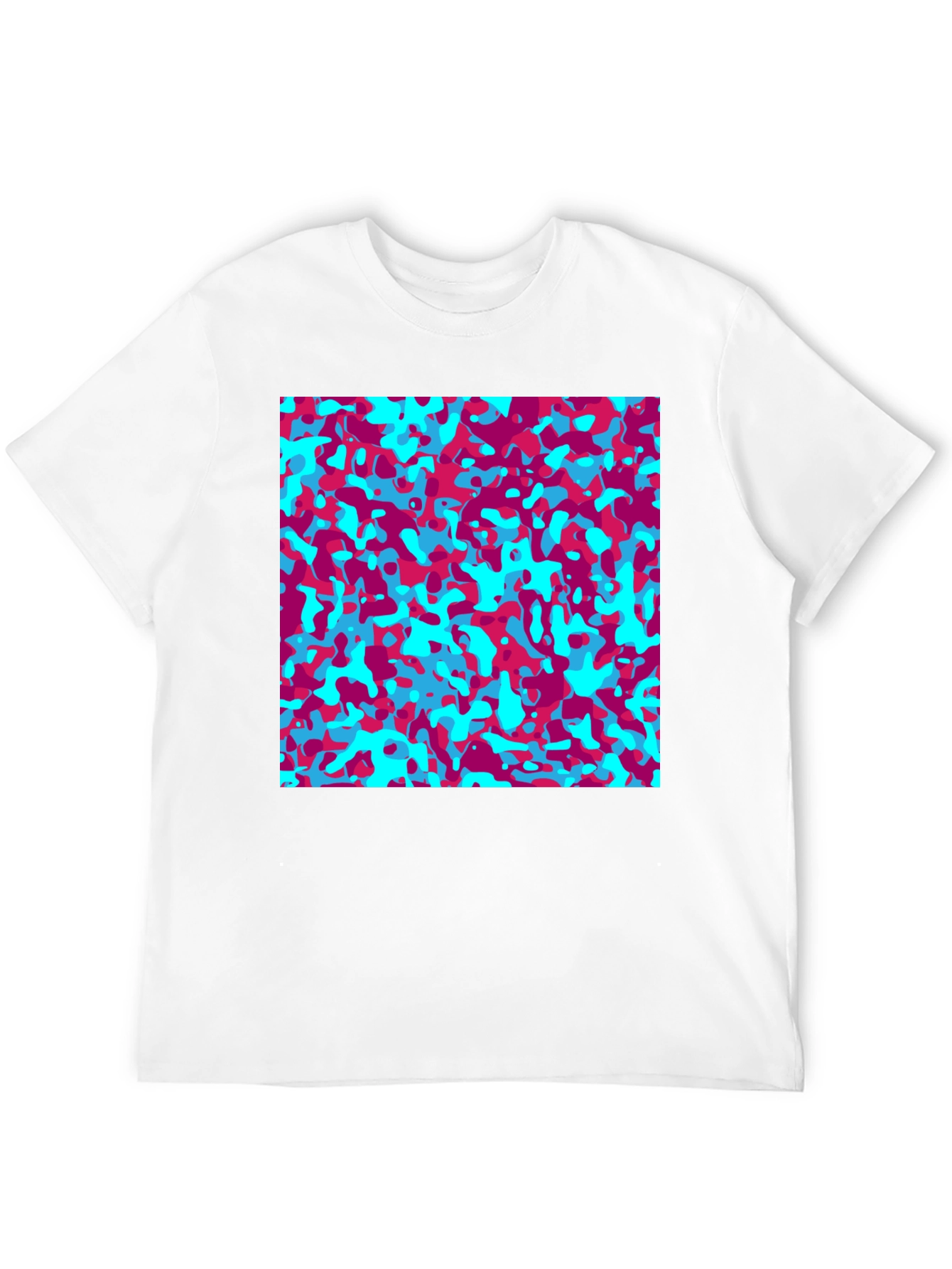Abstract Camo Print T-Shirt - Stylish Graphic Tee