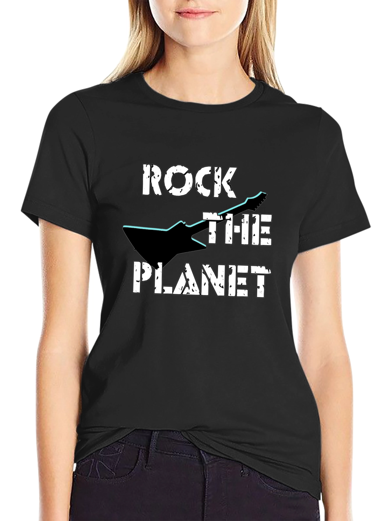 Rock the Planet Graphic Tee - Black