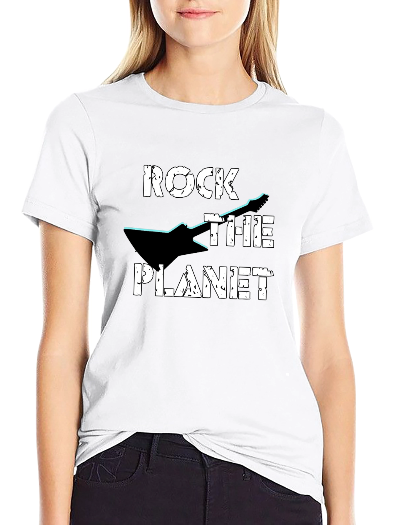 Rock the Planet Graphic Tee - Black