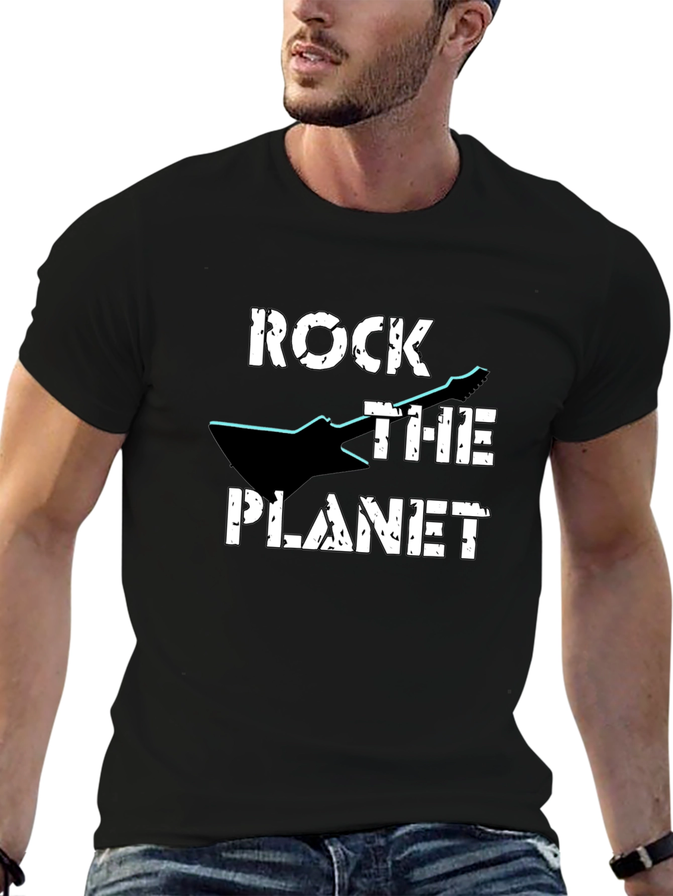 Rock the Planet Graphic Tee - Black