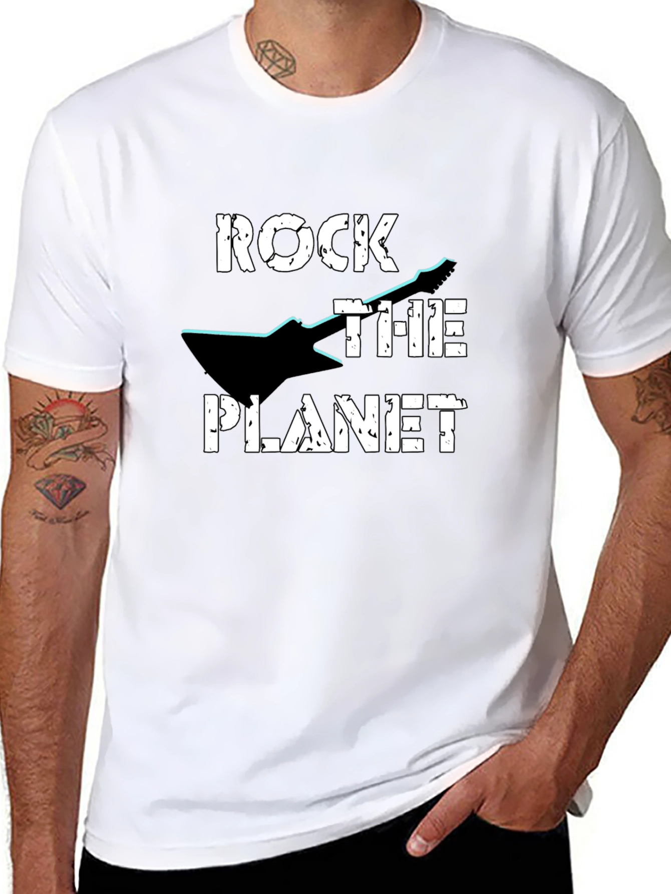 Rock the Planet Graphic Tee - Black