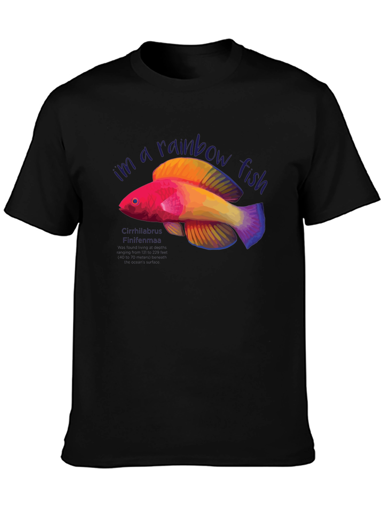 Rainbow Fish Graphic Tee - Unique Design