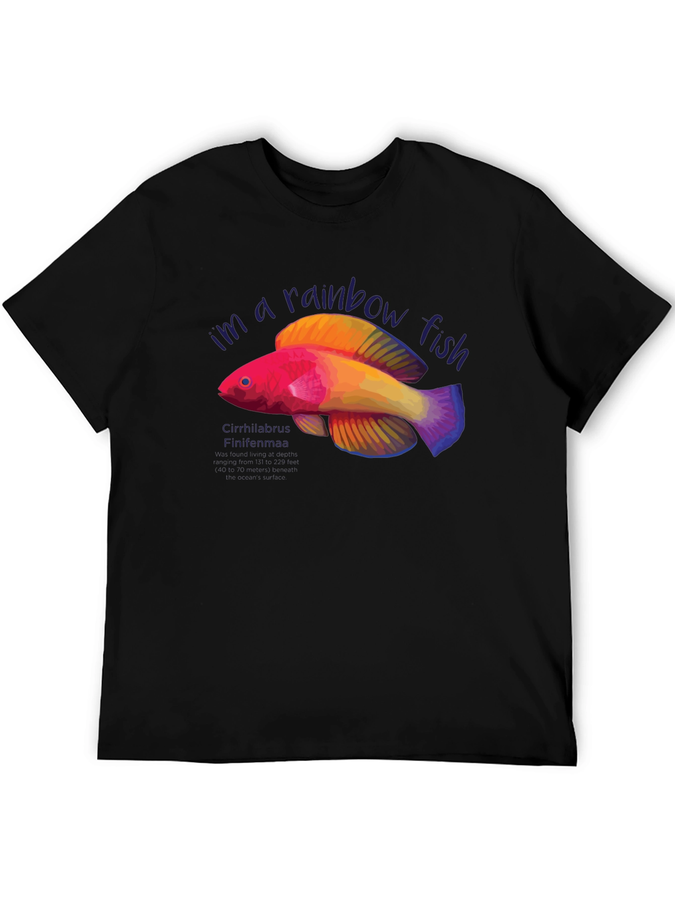 Rainbow Fish Graphic Tee - Unique Design