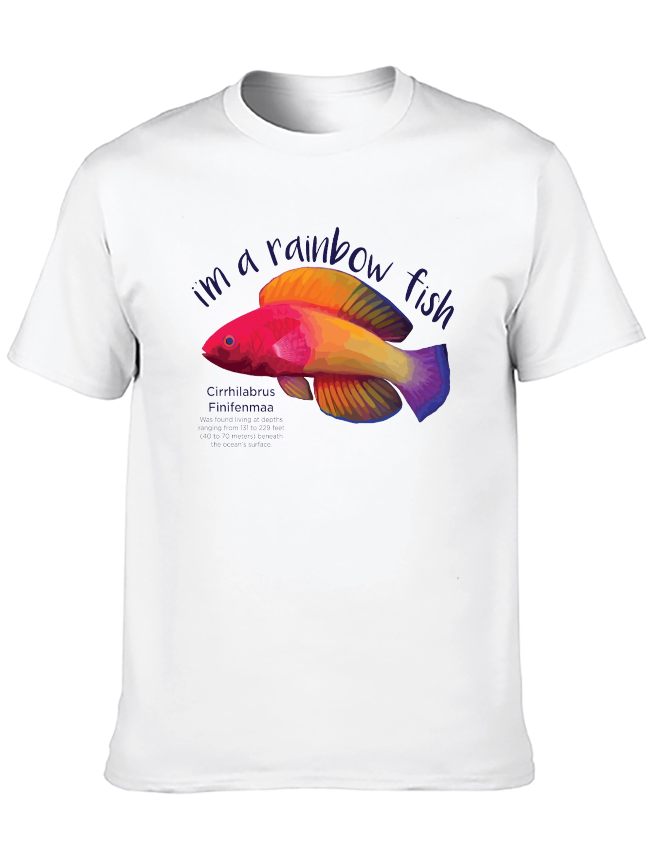 Rainbow Fish Graphic Tee - Unique Design
