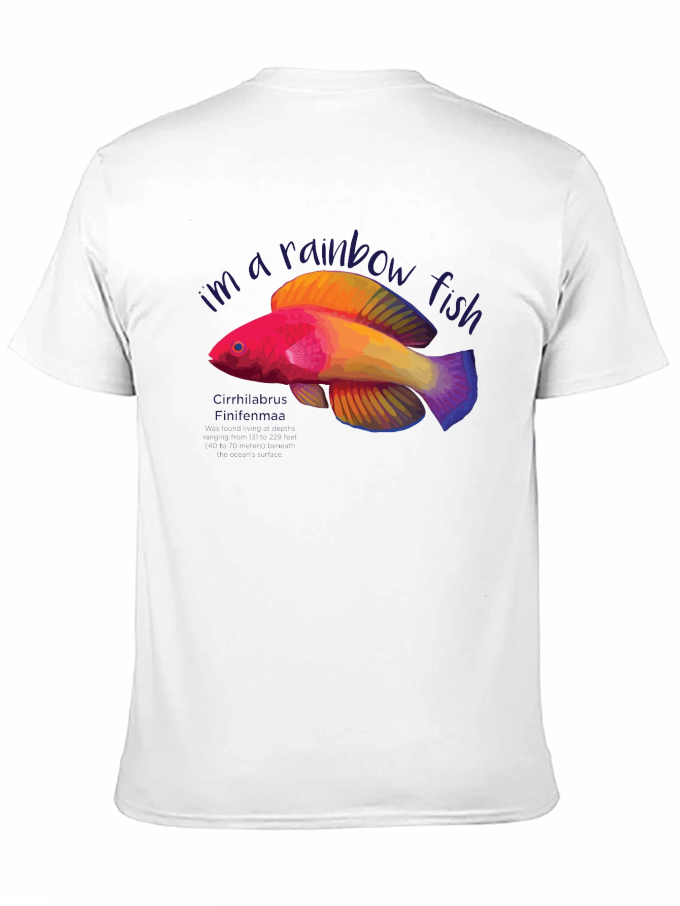 Rainbow Fish Graphic Tee - Unique Design